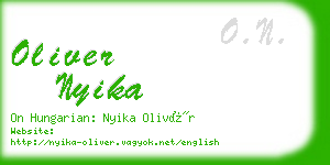 oliver nyika business card